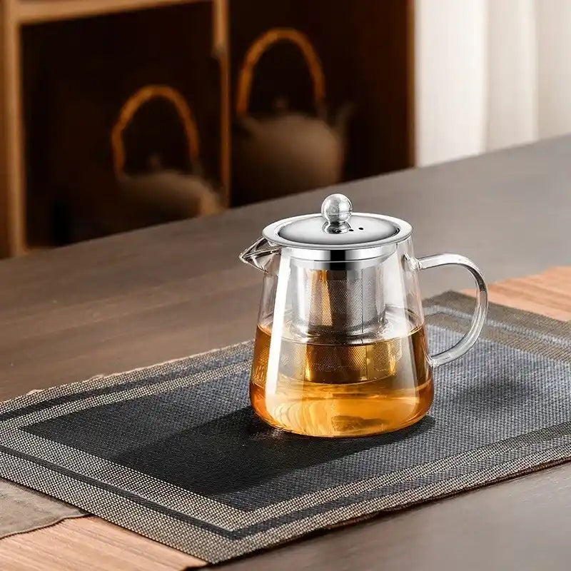 Zynella High Borosilicate Glass Teapot with Stainless Steel Infuser