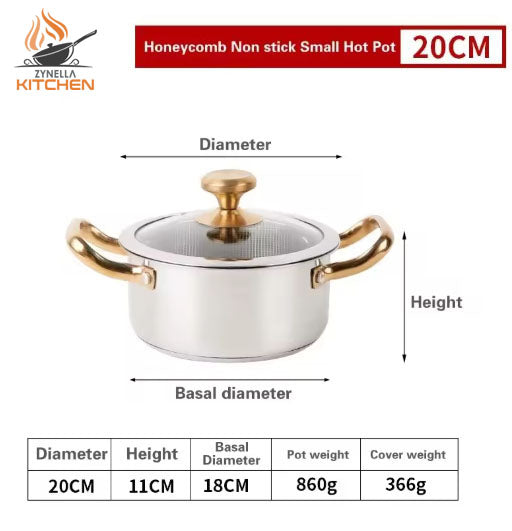 Zynella Honeycomb Stainless Steel Pot
