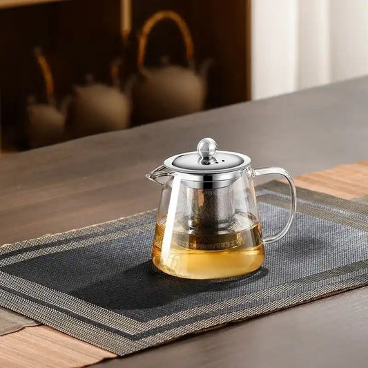 Zynella High Borosilicate Glass Teapot with Stainless Steel Infuser