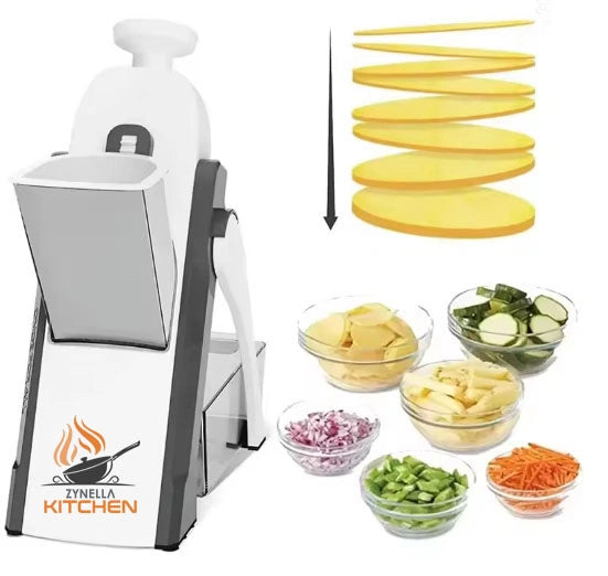 Multifunctional Vegetable Cutting Machine – 5-in-1 Manual Food Chopper & Slicer