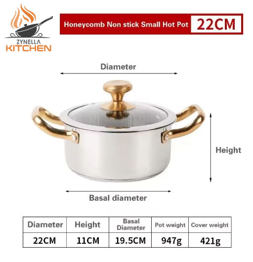 Zynella Honeycomb Stainless Steel Pot