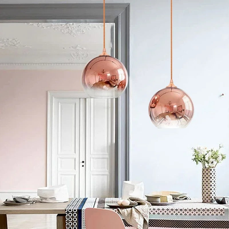 Lustre-Glow Rose Modern Pendant