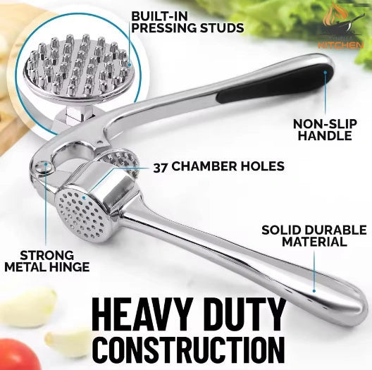 Premium Kitchen Garlic Press Set – Rustproof & Dishwasher Safe Professional Garlic Mincer