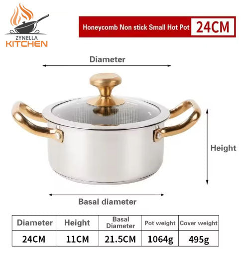Zynella Honeycomb Stainless Steel Pot