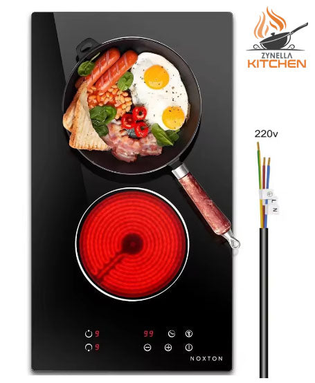 Zynella 2-Zone Built-In Ceramic Hob Black Glass