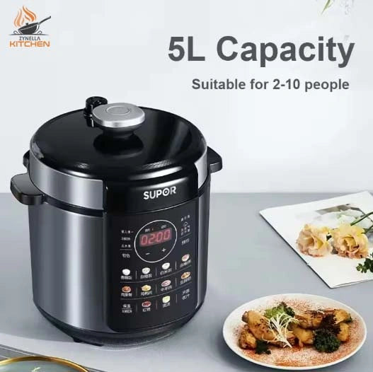5L Zynella Electric Pressure Cooker – Dual Liner Rice Cooker with LCD Display