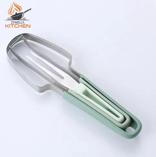 3-in-1 Watermelon Fork Slicer Cutter – Stainless Steel Fruit Cutting Tool