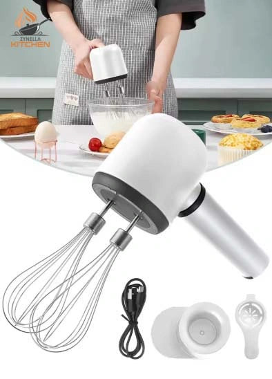Zynella USB Rechargeable Hand Blender & Electric Whisk