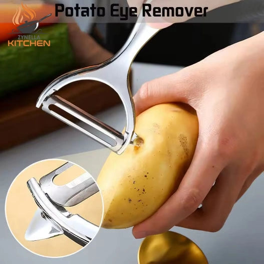 Stainless Steel Vegetable Peeler Set – Flat & Y-Shaped Multifunctional Peelers