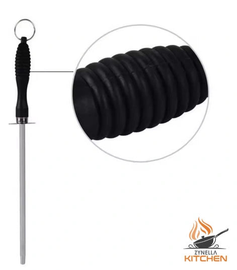 28 cm Professional Carbon Steel Knife Sharpener Rod – Durable Knife Grinder with ABS Handle
