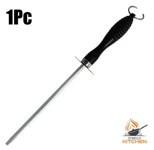 28 cm Professional Carbon Steel Knife Sharpener Rod – Durable Knife Grinder with ABS Handle