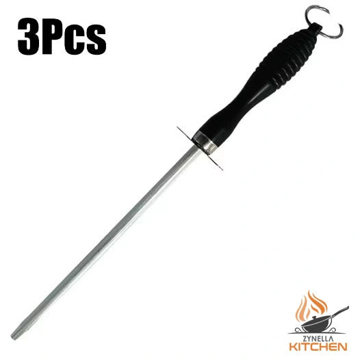 28 cm Professional Carbon Steel Knife Sharpener Rod – Durable Knife Grinder with ABS Handle