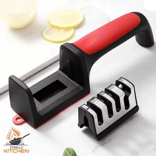 3/4 Segment Knife Sharpener – Kitchen Multifunctional Handheld Fast Sharpening Stone
