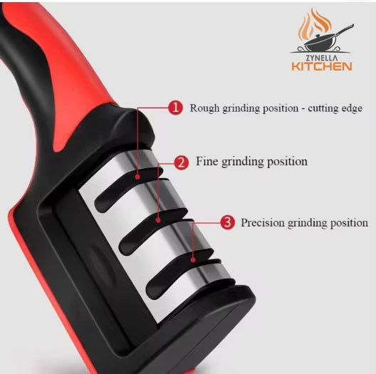 3/4 Segment Knife Sharpener – Kitchen Multifunctional Handheld Fast Sharpening Stone