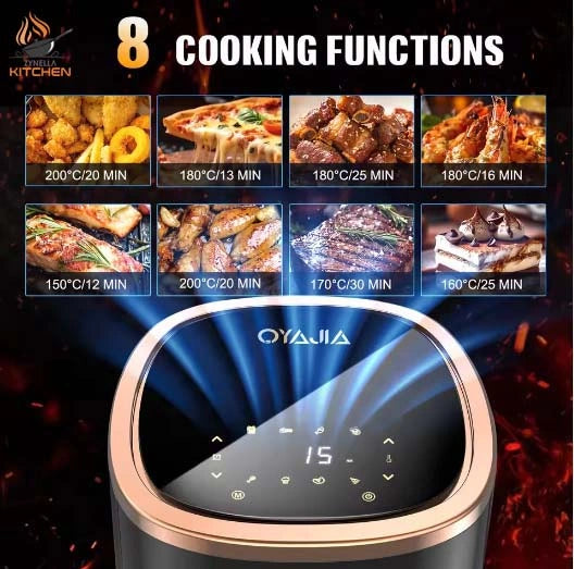 Zynella 6L Air Fryer with Smart Touch Display