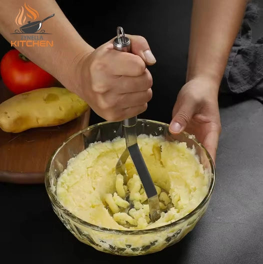 Stainless Steel Potato Masher – Manual Fruit & Vegetable Mud Machine