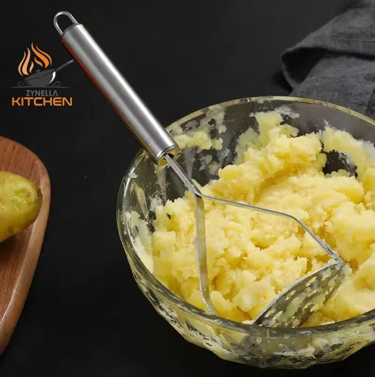 Stainless Steel Potato Masher – Manual Fruit & Vegetable Mud Machine