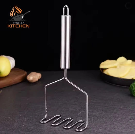 Stainless Steel Potato Masher – Manual Fruit & Vegetable Mud Machine