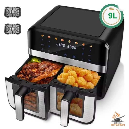 Zynella 8-in-1 Dual Air Fryer XXL with Viewing Window