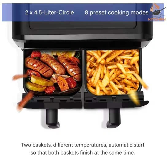 Zynella 8-in-1 Dual Air Fryer XXL with Viewing Window