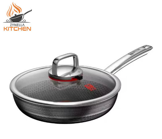 Zynella Honeycomb Stainless Steel Frying Pan