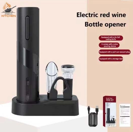 Zynella Rechargeable Electric Wine Opener – One-Click Automatic Corkscrew