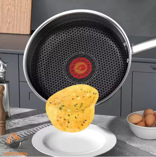 Zynella Honeycomb Stainless Steel Frying Pan