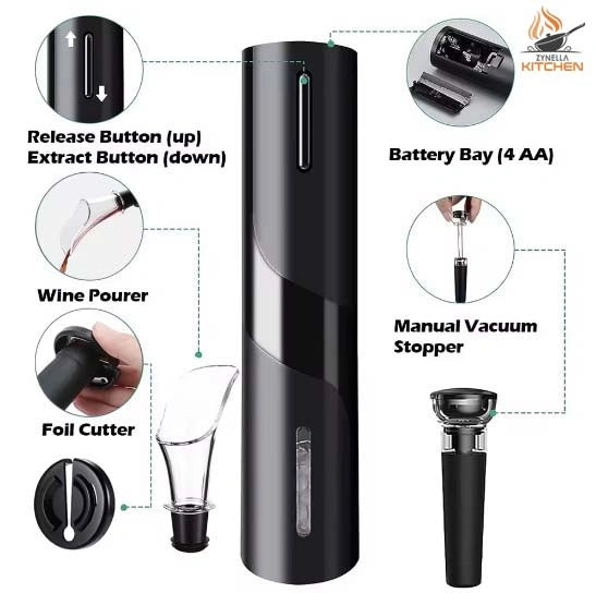 Electric Wine Opener Automatic Corkscrew with Foil Cutter