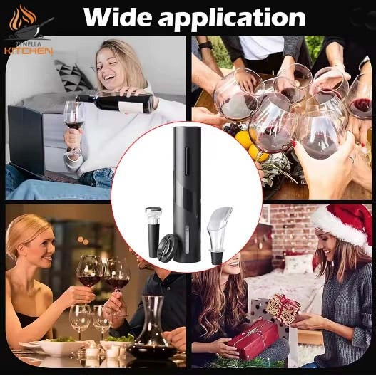 Electric Wine Opener Automatic Corkscrew with Foil Cutter
