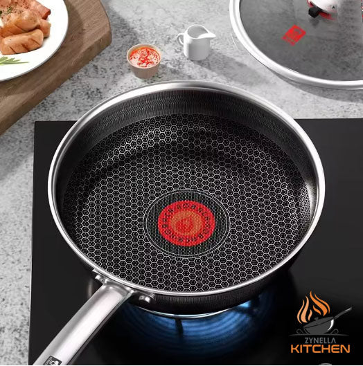 Zynella Honeycomb Stainless Steel Frying Pan