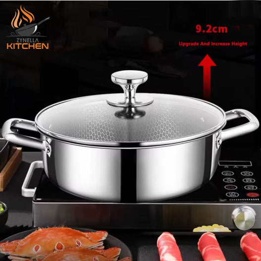 Zynella 410 Stainless Steel Honeycomb Pot