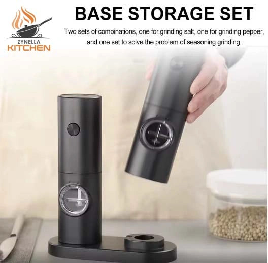 Electric Salt & Pepper Grinder with Adjustable Coarseness