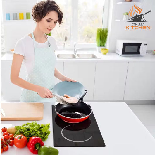 Zynella 12-Inch 2-Zone Electric Ceramic Cooktop 110V