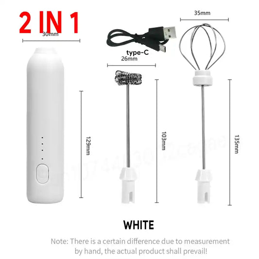 Zynella Mini Milk Frother & Mixer – 3-Speed USB
