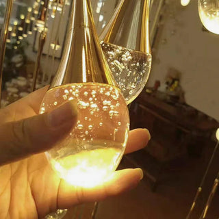 Water Drop Crystal Pendant Refined Modern Sculptural Spiral LED Fixture