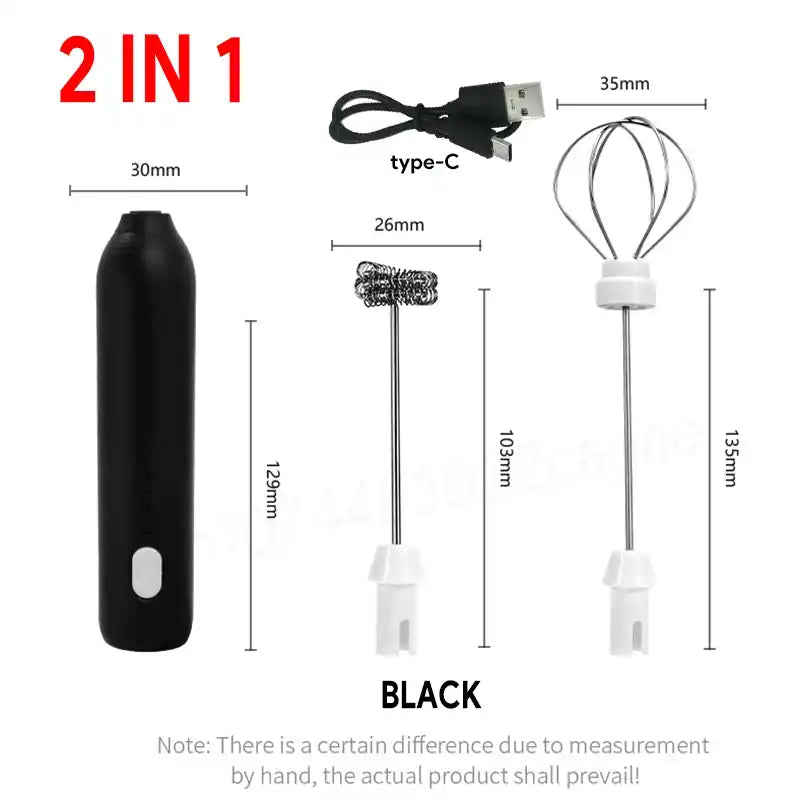 Zynella Mini Milk Frother & Mixer – 3-Speed USB