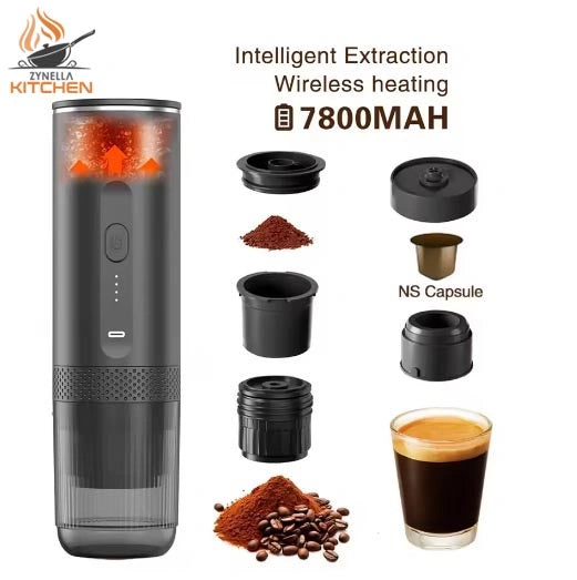 Zynella 3-in-1 Wireless Portable Espresso Machine
