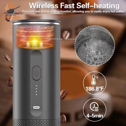 Zynella 3-in-1 Wireless Portable Espresso Machine