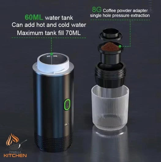 Wireless 3-in-1 Portable Espresso Coffee Machine