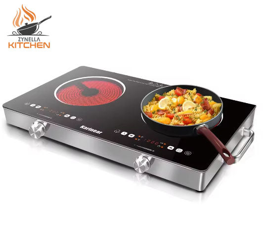 Zynella 56cm 2-Zone Plug-In Ceramic Electric Hob 3200W