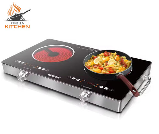 Zynella 56cm 2-Zone Plug-In Ceramic Electric Hob 3200W