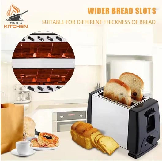 Zynella 2-Slice Automatic Bread Toaster with Variable Browning Control