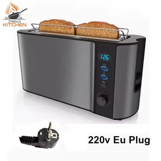 Zynella Electric Single Slot Toaster – Stainless Steel Bread & Bagel Toaster