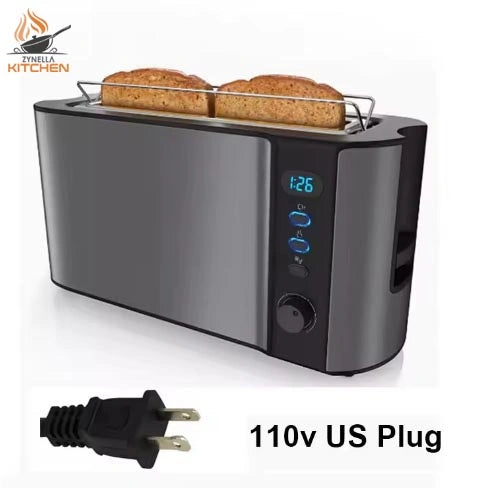 Zynella Electric Single Slot Toaster – Stainless Steel Bread & Bagel Toaster