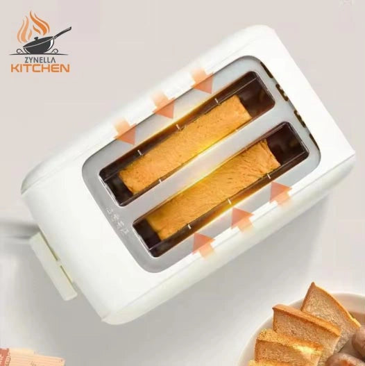 Zynella 2-Slice Electric Timed Toaster – Automatic Pop-Up 800W