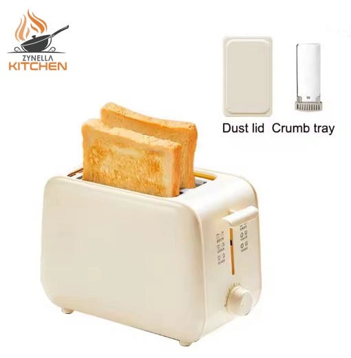 Zynella 2-Slice Electric Timed Toaster – Automatic Pop-Up 800W
