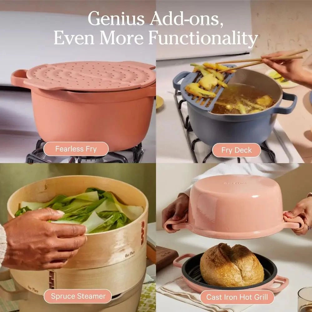 Zynella Ceramic Non-Stick Multi-Functional Pot – 5.5 Quart Healthy Cookware