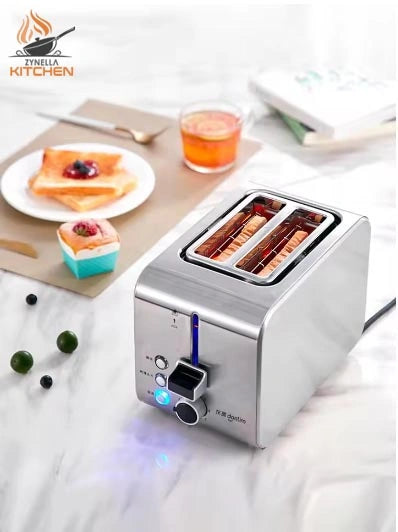 Zynella 2-in-1 Stainless Steel Breakfast Toaster – Multifunction Oven 750W