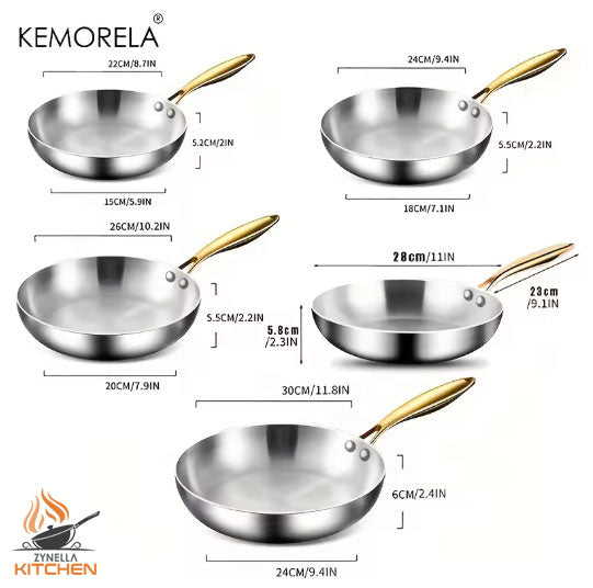 Zynella 316 Stainless Steel Frying Pan