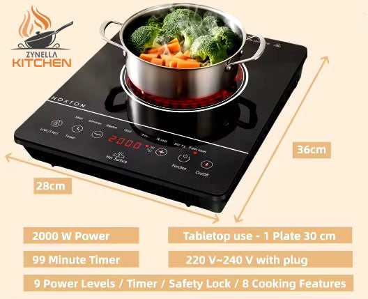 Zynella 60cm Plug-In Induction Hob with Grill Zone
